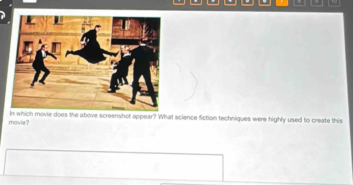 in which movie does the above screenshot appear? what science fiction techniques were highly used to create this movie?