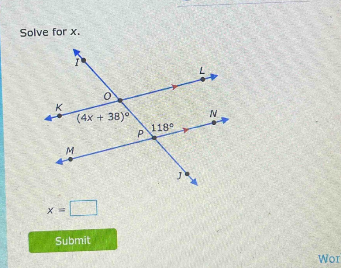 solve for x.\n\nx = \nsubmit