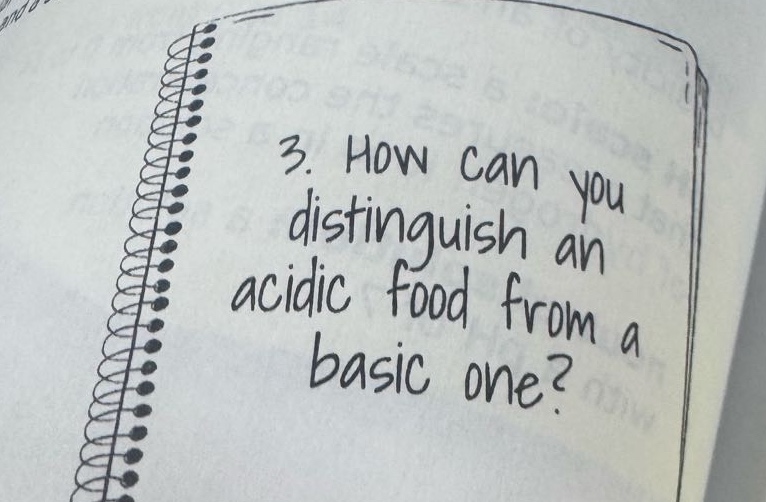 3. how can you distinguish an acidic food from a basic one?