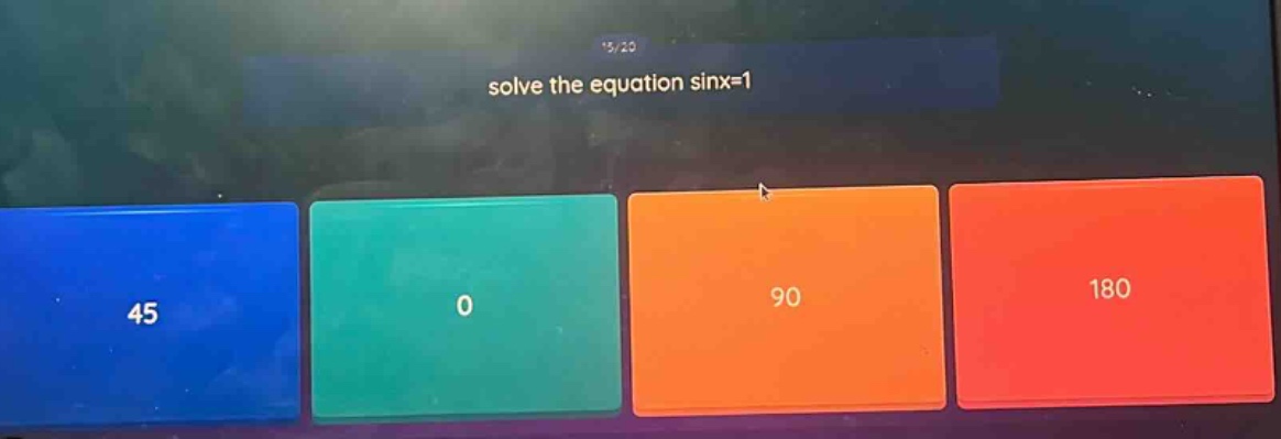 solve the equation sinx=1
