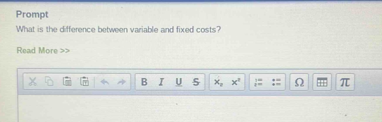 prompt\nwhat is the difference between variable and fixed costs?\nread more >>