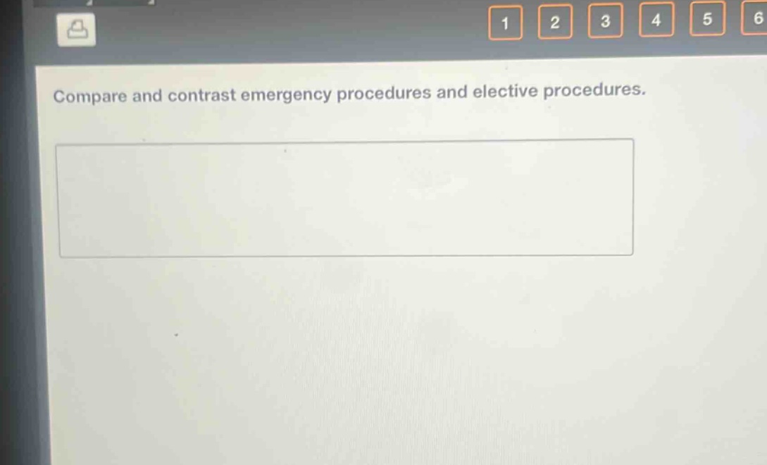 compare and contrast emergency procedures and elective procedures.