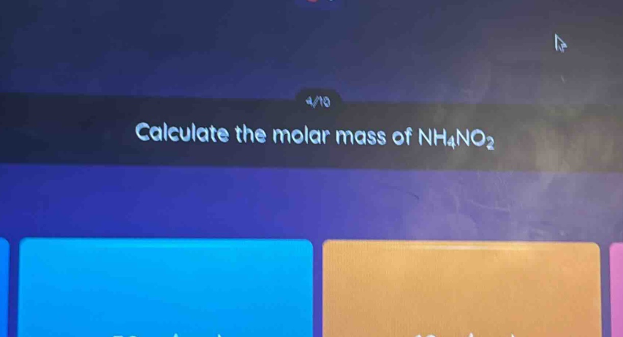 calculate the molar mass of nh₄no₂