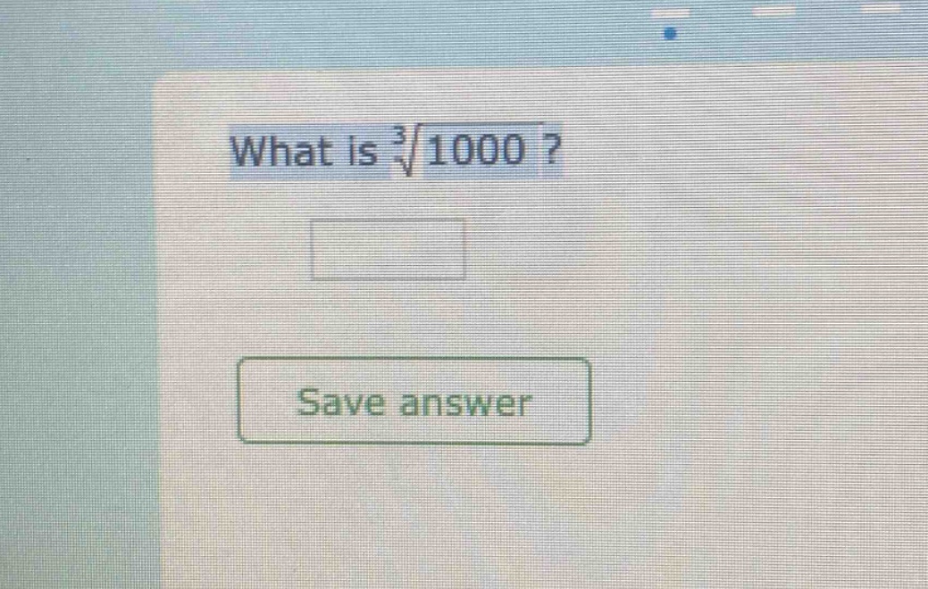 what is $sqrt3{1000}$?