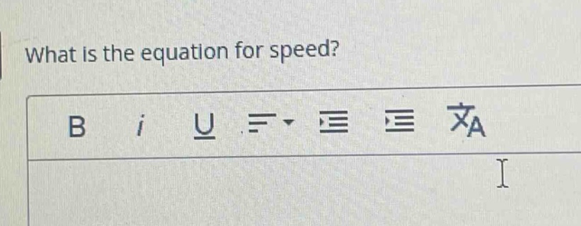 what is the equation for speed?