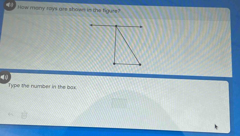 how many rays are shown in the figure? type the number in the box.