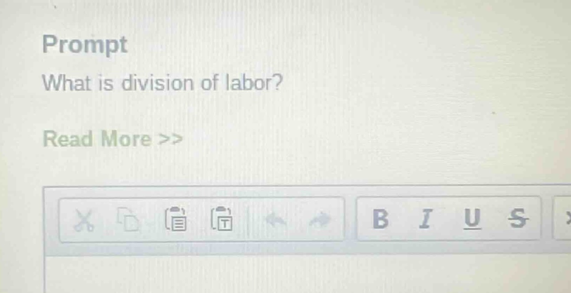 prompt\nwhat is division of labor?\nread more >>