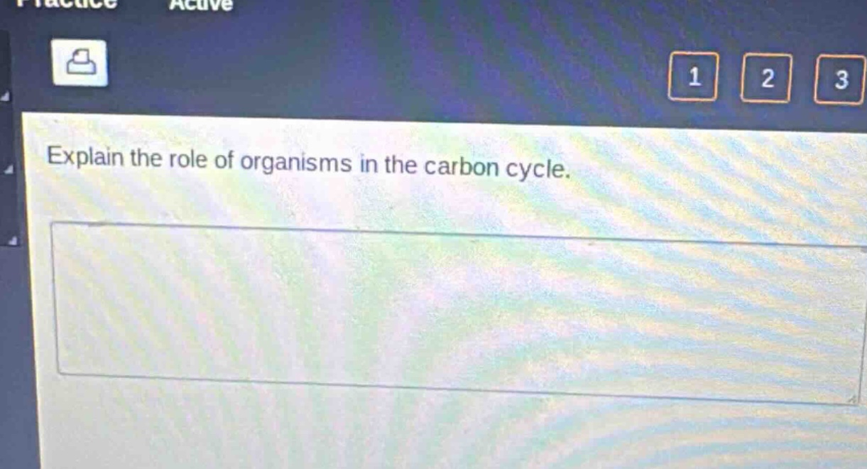 explain the role of organisms in the carbon cycle.