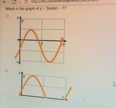 which is the graph of y = 3sin(x) - 1?