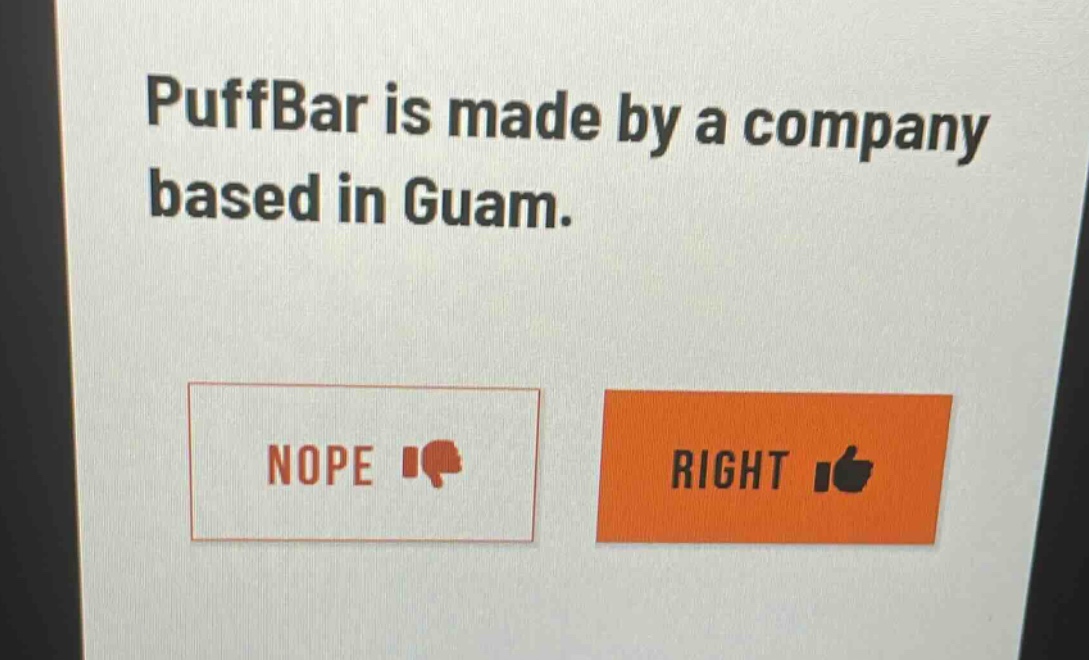 puffbar is made by a company based in guam.