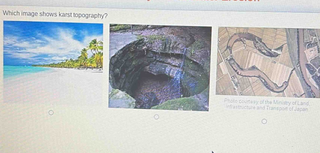 which image shows karst topography?