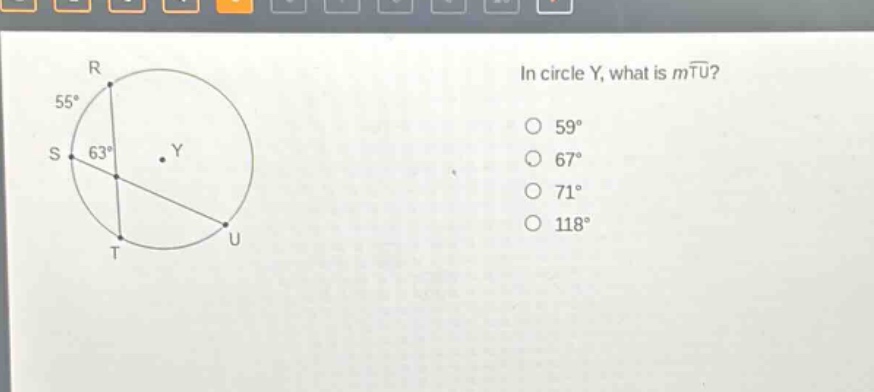 in circle y, what is mtu? 59° 67° 71° 118°