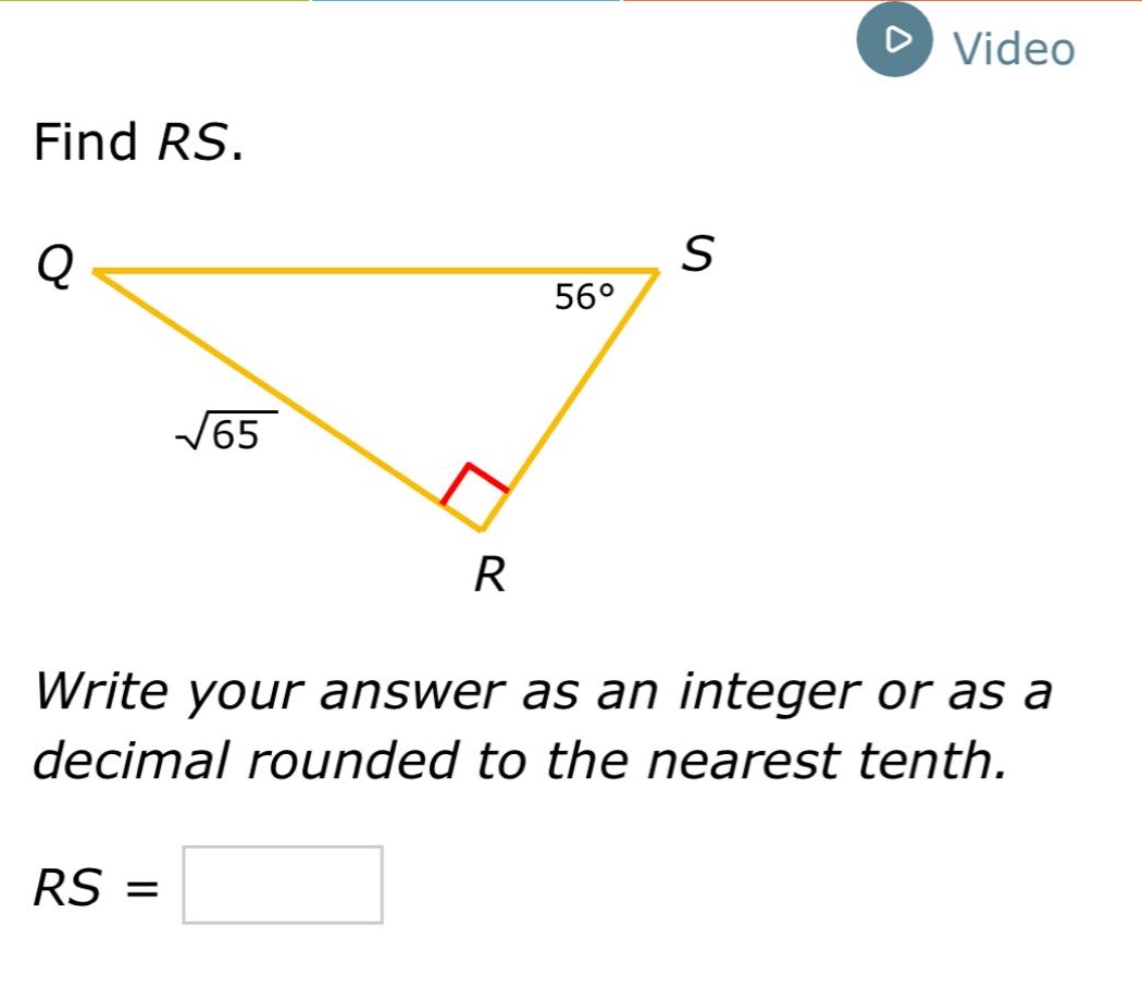 find rs.\nwrite your answer as an integer or as a decimal rounded to the nearest tenth.\nrs =