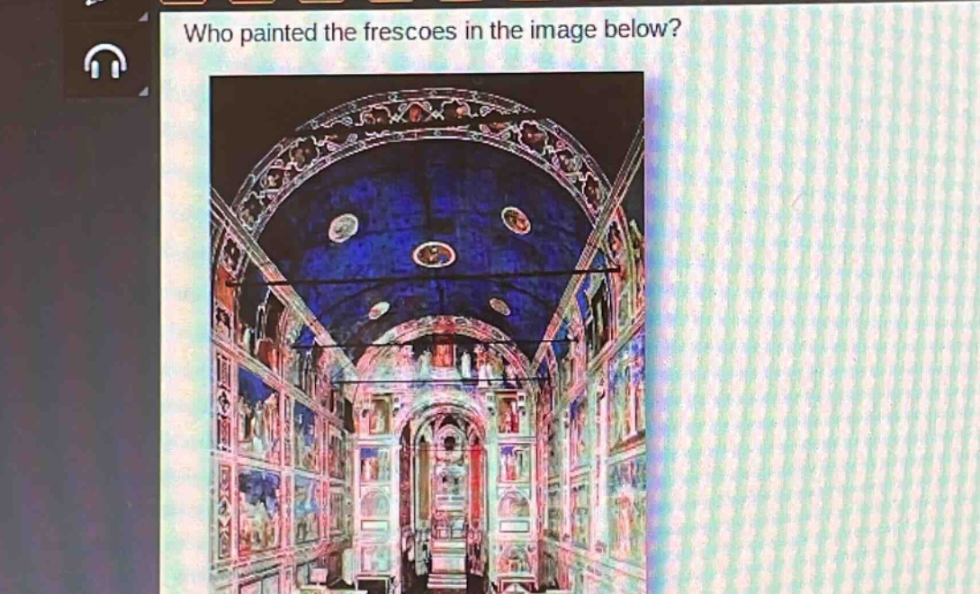 who painted the frescoes in the image below?