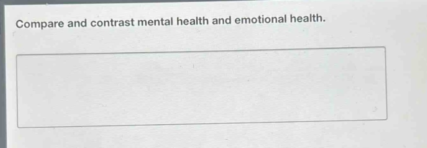 compare and contrast mental health and emotional health.