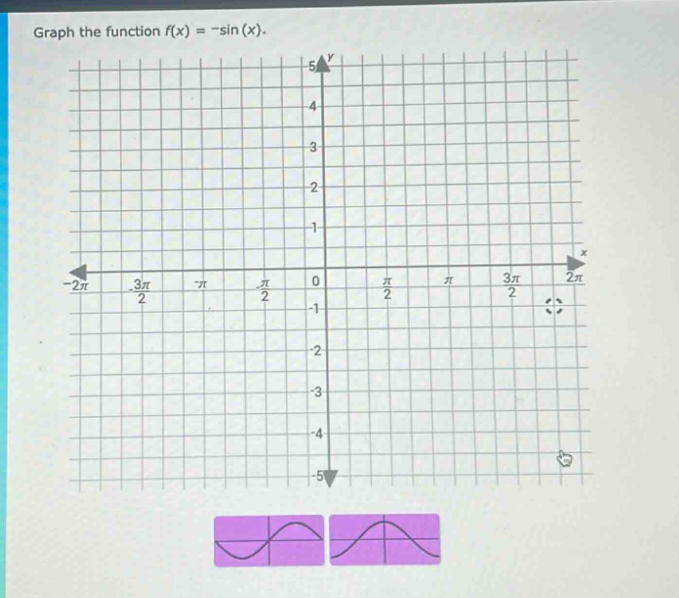 graph the function f(x) = -sin(x).