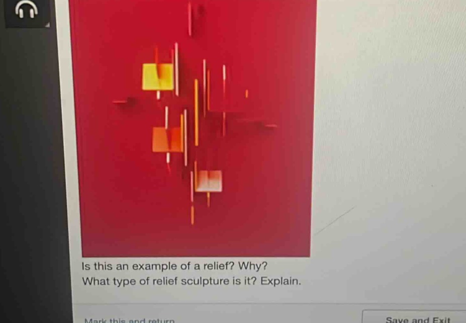 is this an example of a relief? why? what type of relief sculpture is it? explain.
