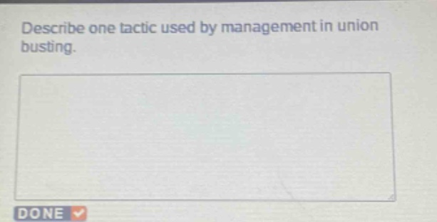 describe one tactic used by management in union busting.