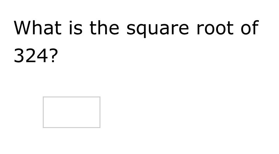 what is the square root of 324?