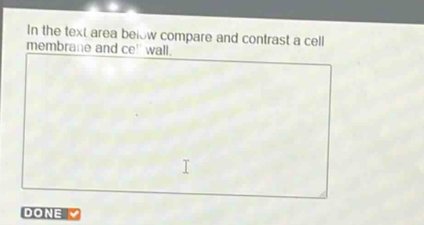 in the text area below compare and contrast a cell membrane and cell wall.