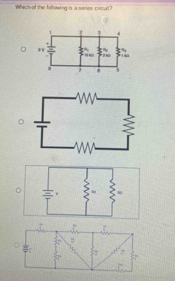 which of the following is a series circuit?