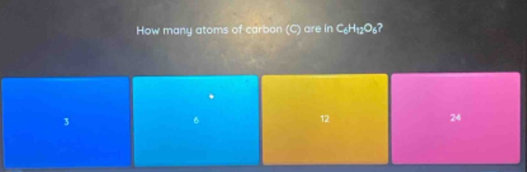 how many atoms of carbon (c) are in c₆h₁₂o₆?