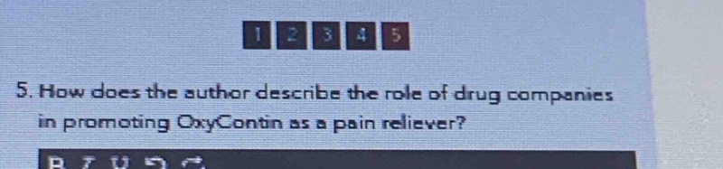 5. how does the author describe the role of drug companies in promoting oxycontin as a pain reliever?