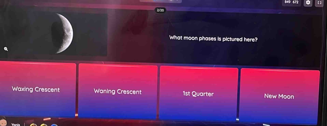 what moon phases is pictured here? waxing crescent waning crescent 1st quarter new moon