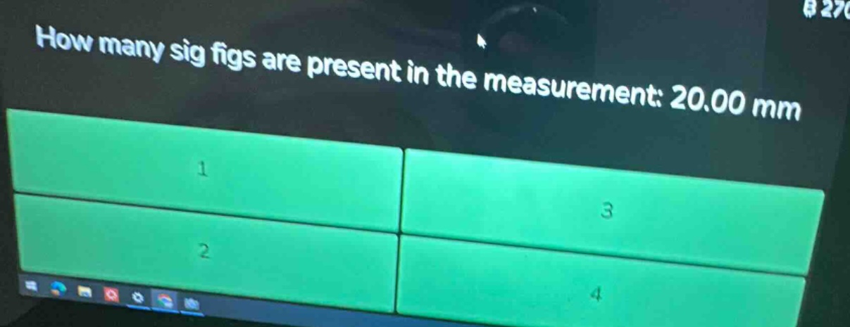 how many sig figs are present in the measurement: 20.00 mm