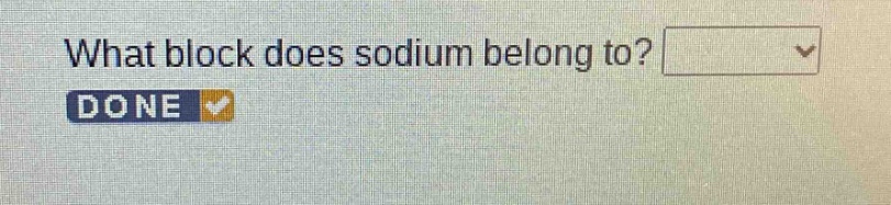 what block does sodium belong to?