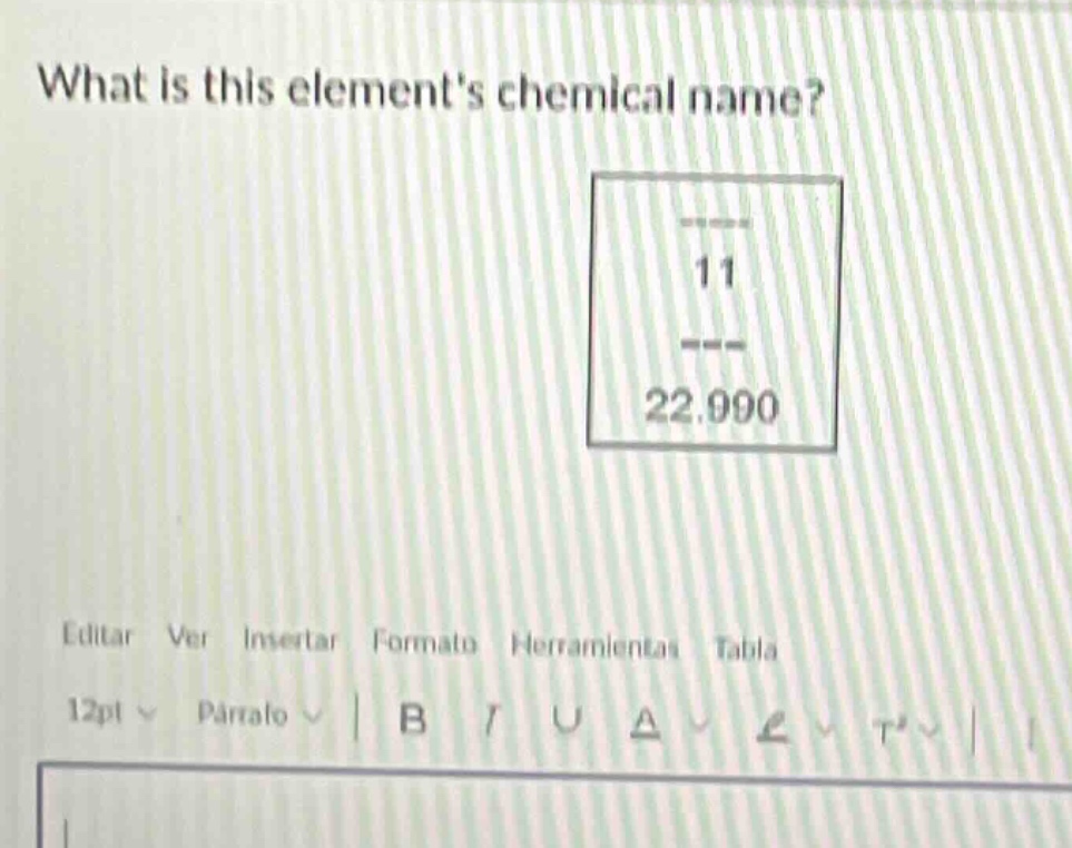 what is this elements chemical name?