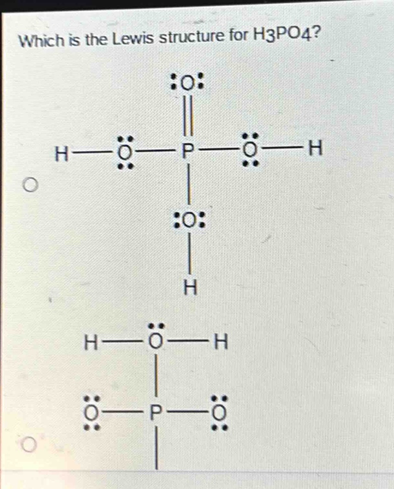 which is the lewis structure for h3po4?