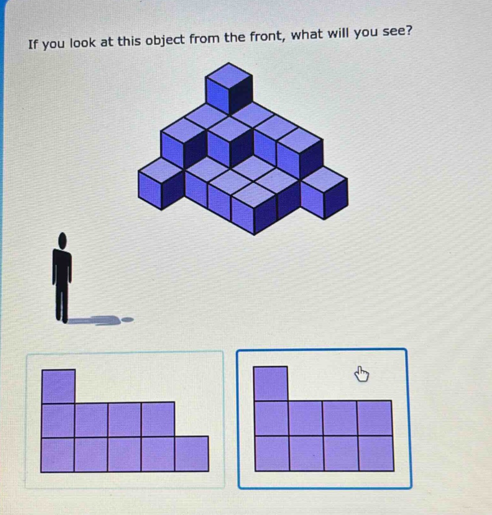 if you look at this object from the front, what will you see?