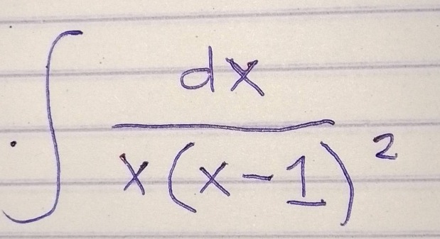 (int\frac{dx}{x(x - 1)^2})