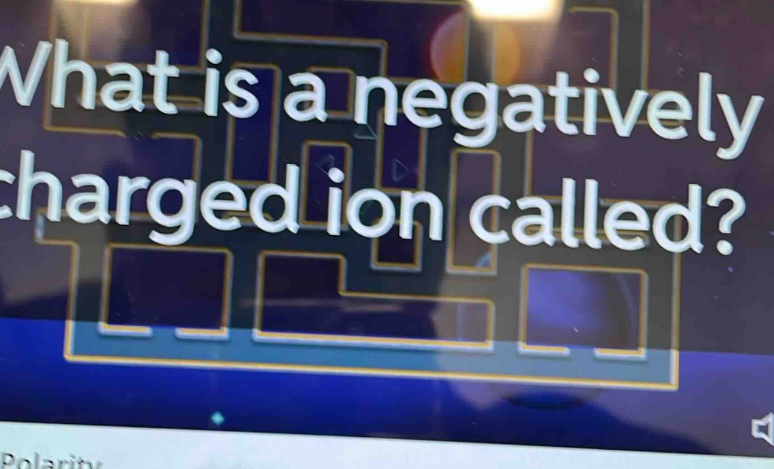 what is a negatively charged ion called?
