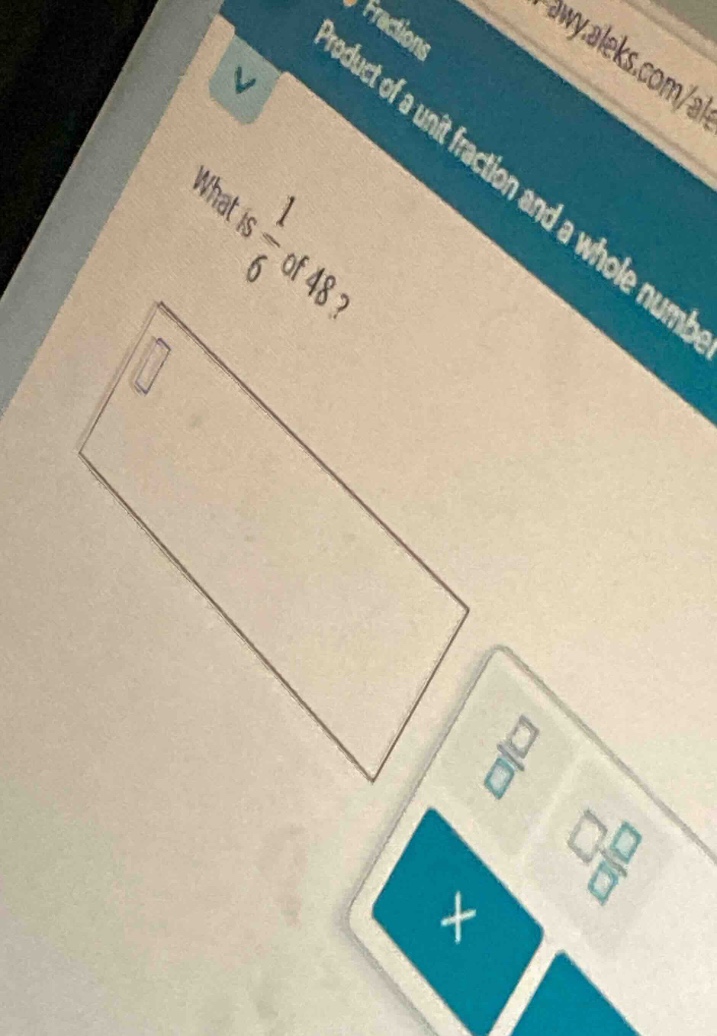what is $\frac{1}{6}$ of 48?