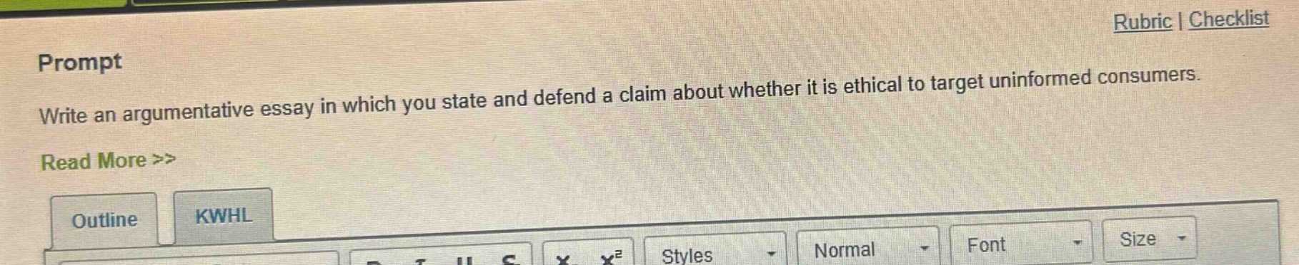 prompt write an argumentative essay in which you state and defend a claim about whether it is ethical to target uninformed consumers. read more >>