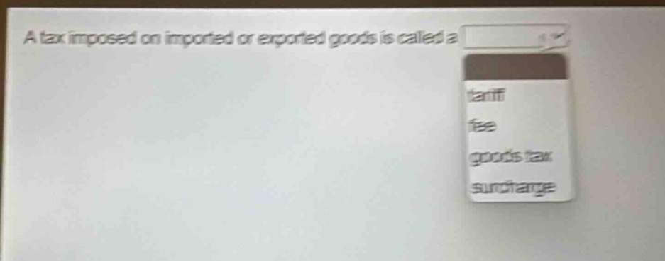 a tax imposed on imported or exported goods is called a