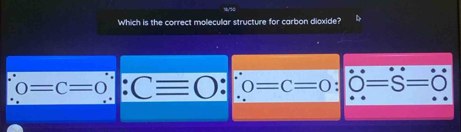 which is the correct molecular structure for carbon dioxide?