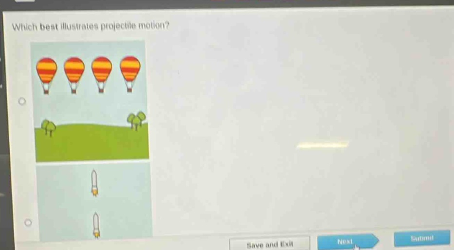 which best illustrates projectile motion?