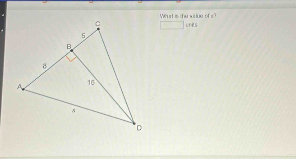 what is the value of s? units