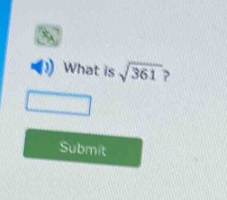 what is $sqrt{361}$?