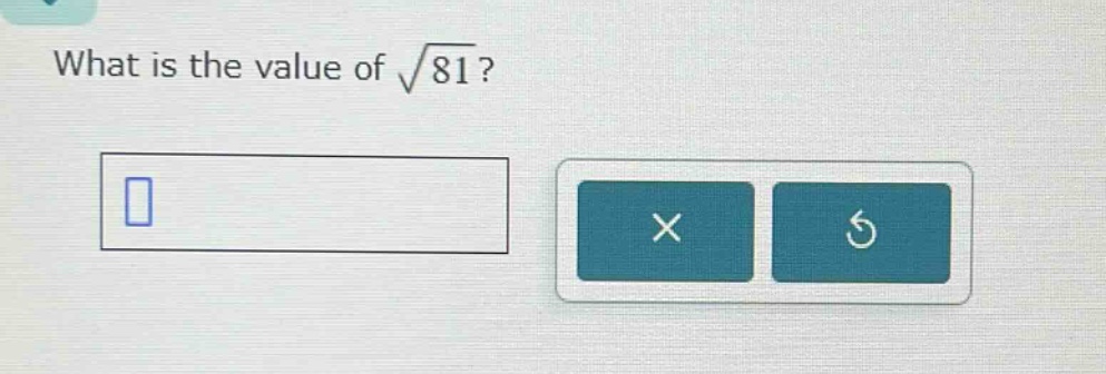 what is the value of $sqrt{81}$?