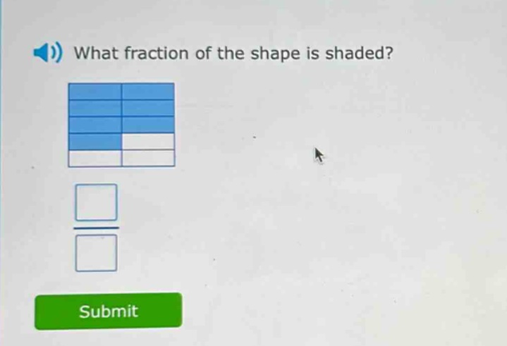 what fraction of the shape is shaded?