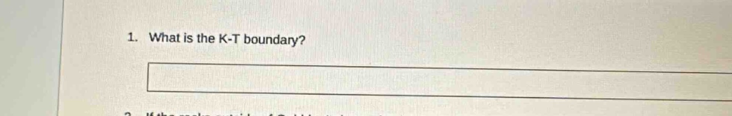 1. what is the k - t boundary?