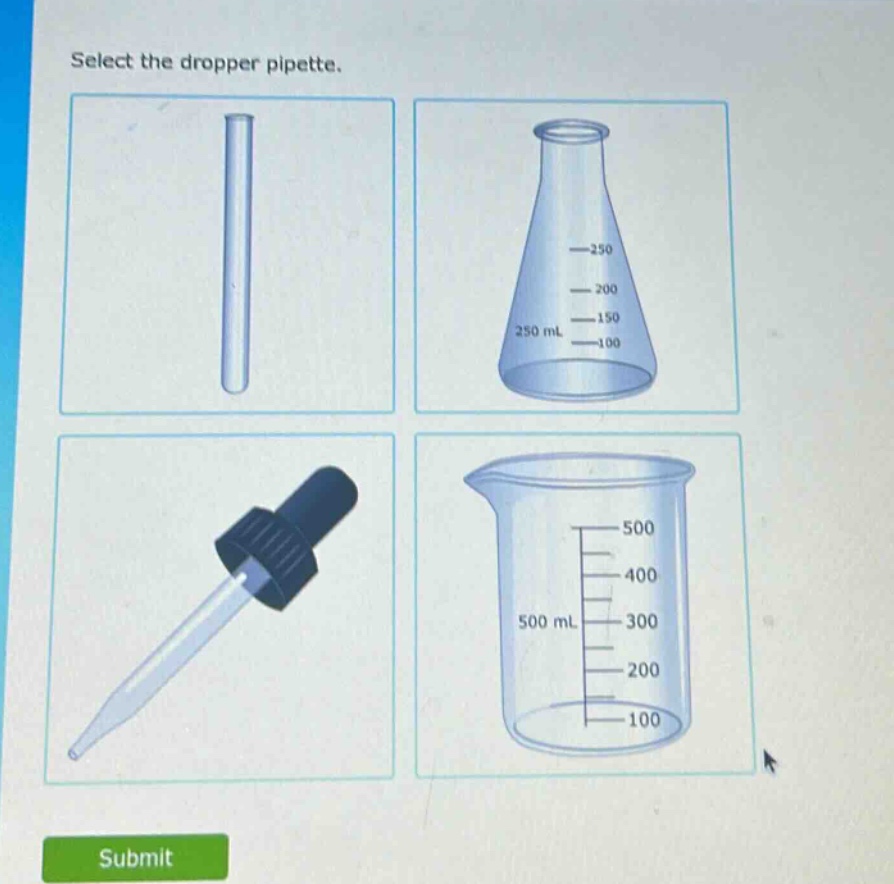 select the dropper pipette.