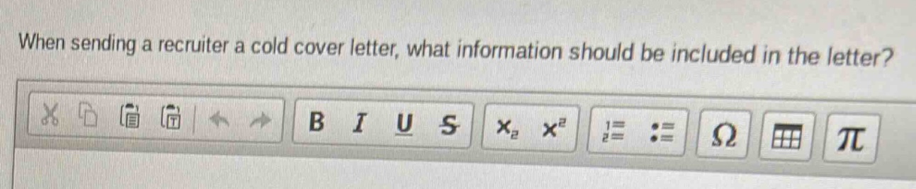 when sending a recruiter a cold cover letter, what information should be included in the letter?