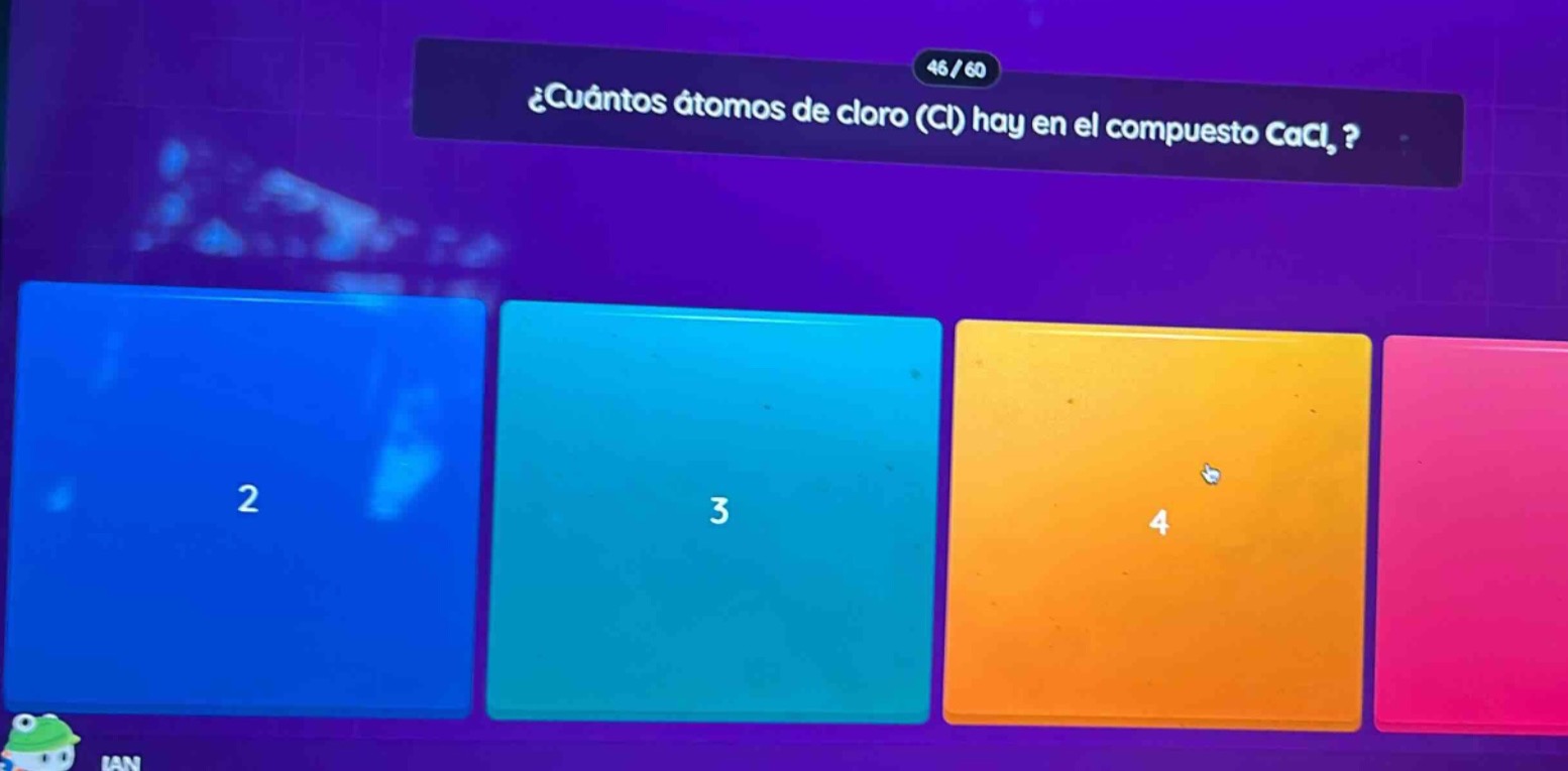 ¿cuántos átomos de cloro (cl) hay en el compuesto cacl₂?