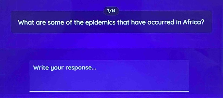 what are some of the epidemics that have occurred in africa? write your response...