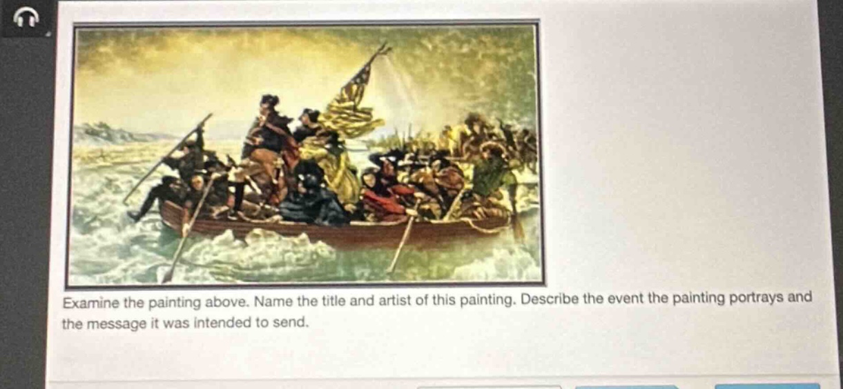 examine the painting above. name the title and artist of this painting. describe the event the painting portrays and the message it was intended to send.